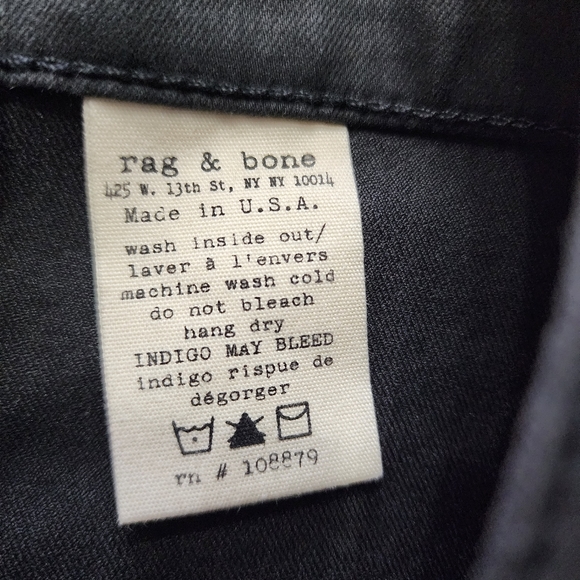 Rag & Bone Black And Gray Jegging Sz 24 - Picture 5 of 6